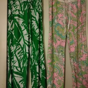 2 pair, Lilly Pulitzer beach pants.